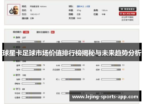 球星卡足球市场价值排行榜揭秘与未来趋势分析